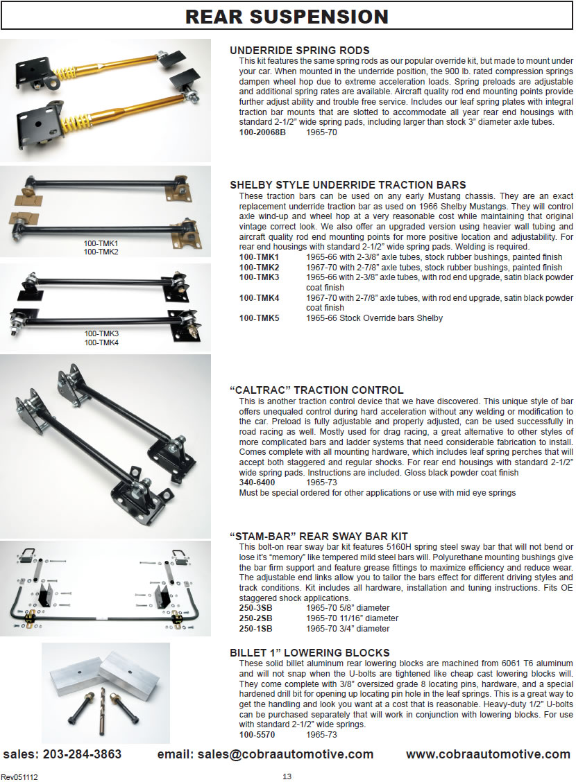 Rear Suspension - catalog page 13